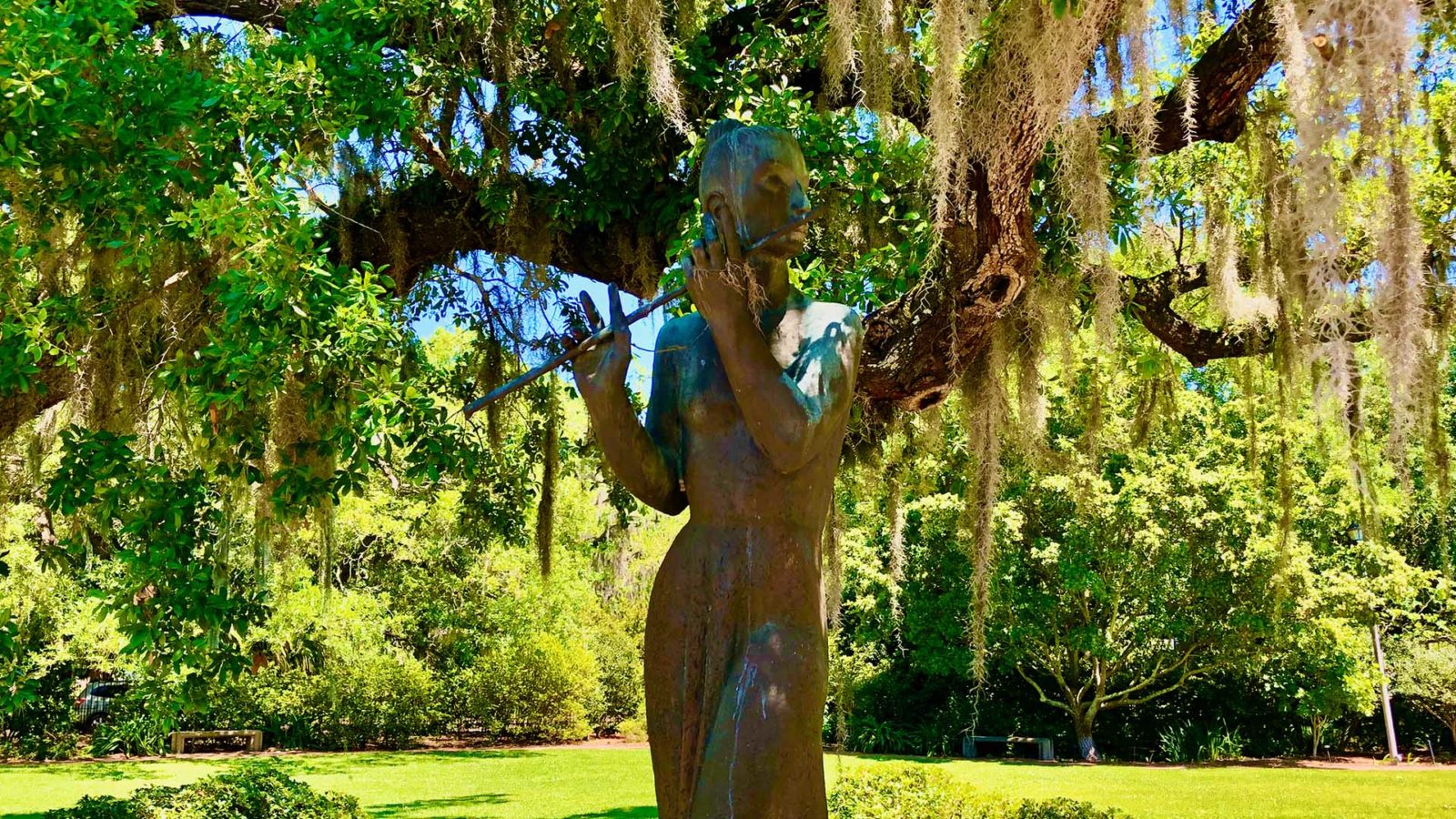 statue in City Park of New Orleans