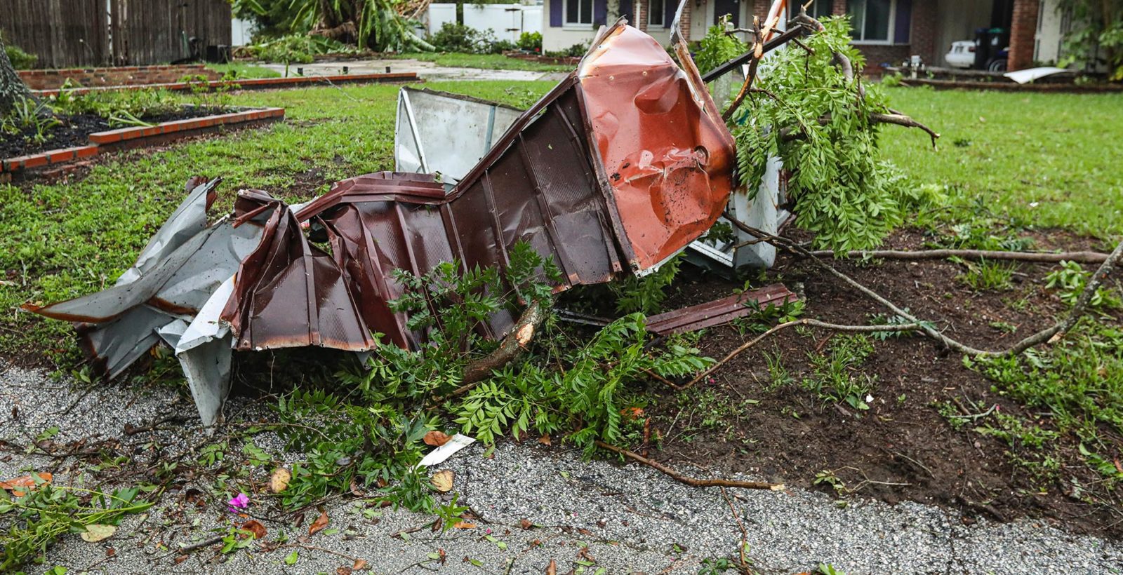 scrap metal from hurricane damage