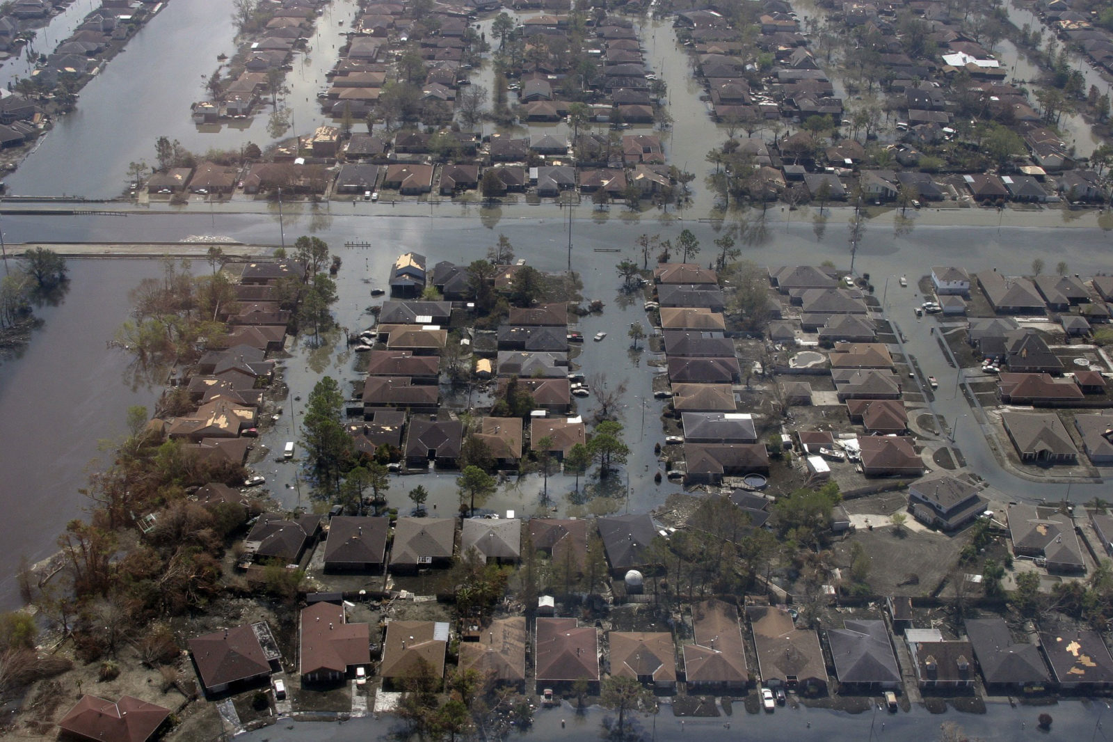 Hurricane floods in New Orleans