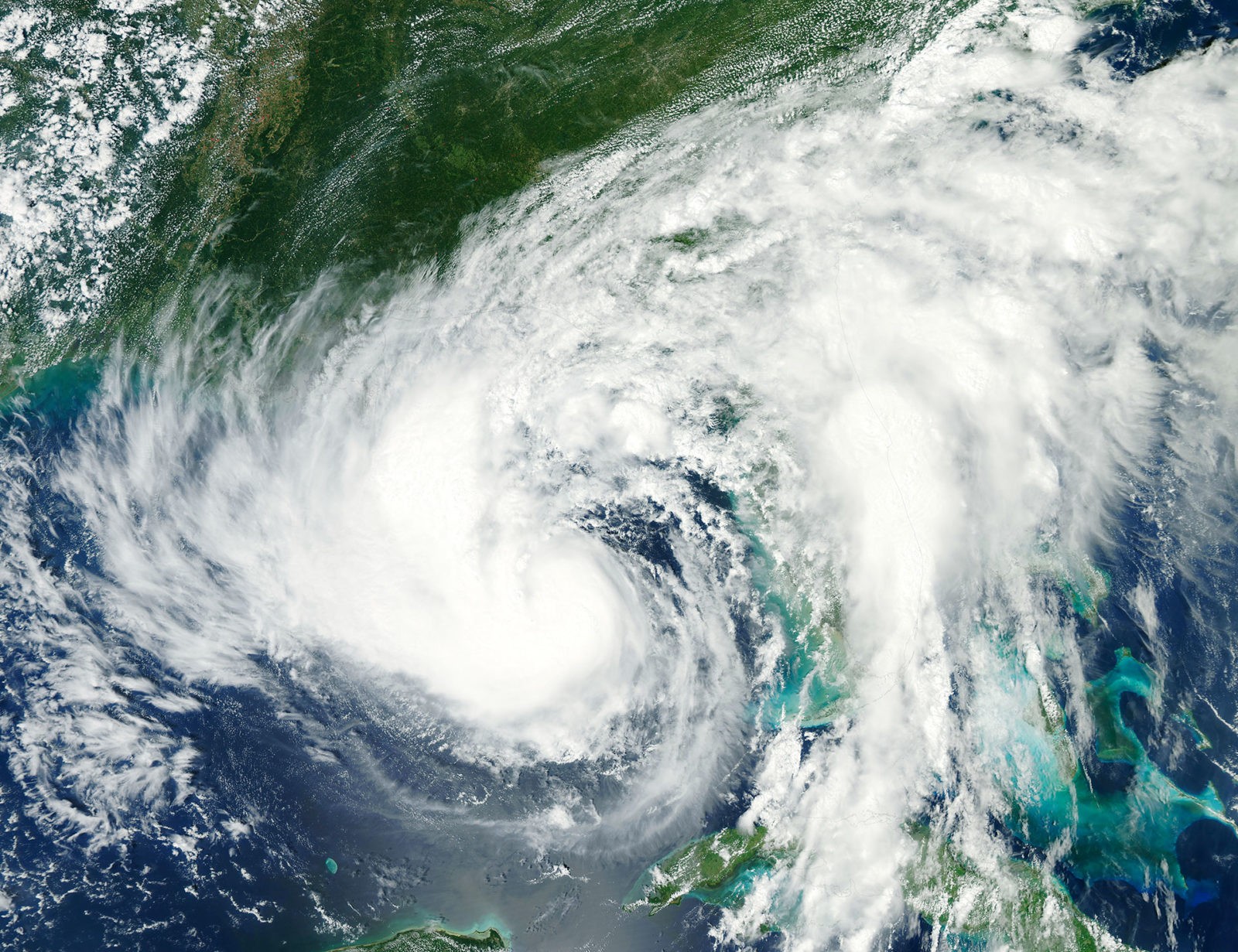 Global view of hurricane